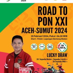 Meriahkan PON 2024 Sumut – Aceh, Pemprovsu Gelar Fun Run Diikuti 10 Ribu Peserta