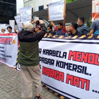 Forum Pedagang dan Pemerhati Pasar Jakarta, Gelar Aksi Unras Tolak Pembayaran Kios